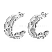 Серьги-гвоздики в форме сердца из нержавеющей стали 304 TF9236-01