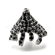 Латунь микропаве черный кубический цирконий KK-V011-26P