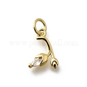 Латунные микро проложить кубического циркония подвески KK-P295-09G
