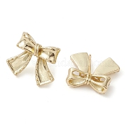 Серьги-гвоздики из латуни с бантом EJEW-M245-11G