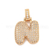 Латунные микропаве прозрачные подвески с фианитом KK-B099-01G-N