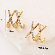Серьги-гвоздики из нержавеющей стали с крестом GV4612-5