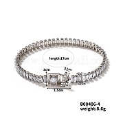 Великолепные латунные браслеты-цепочки с фианитами TI3950-4