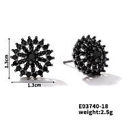 Шикарные латунные кубические серьги из циркония ZD1304-10