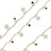 Handmade Golden Brass Curved Bar Link Chains CHC-N021-09