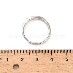 Bagues réglables en argent sterling rhodié 925&nbsp;RJEW-S397-01P-07