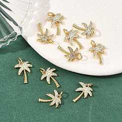 Pendentifs en laiton Shegrace avec micro-pavé de zircone cubique transparente&nbsp;X-XGRQ2C285-409G