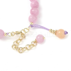 Bracelets de perles en pierres précieuses naturelles teintes rondes et en perles naturelles&nbsp;BJEW-C068-02G