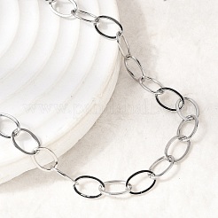 6 mm flache ovale Gliederkette aus Edelstahl 201 für Unisex&nbsp;NJEW-K302-13P