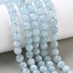 Chapelets de perles en aigue-marine naturelle&nbsp;G-D327-C03-8MM-01A