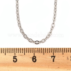 Colliers de chaînes de câbles en laiton pour femmes&nbsp;NJEW-D302-47P
