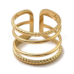 Offene Manschettenringe aus Edelstahl 304&nbsp;RJEW-Z018-07G