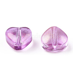 Perles de verre peintes par pulvérisation transparent&nbsp;GLAA-R211-02-B06