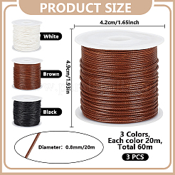 Cordon rond en polyester ciré 60 couleurs de 3 m&nbsp;OCOR-DR0001-28A