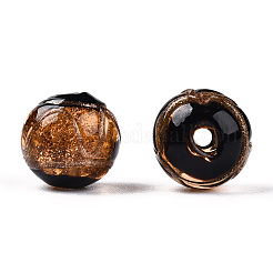 Perles vernissées de sable d'or manuelles &nbsp;LAMP-T019-12mm-02