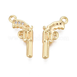 Pendentifs avec zircon cubiques à micro-pavés en laiton&nbsp;KK-N231-246