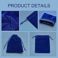 Pochettes rectangle en velours&nbsp;TP-NB0001-15B
