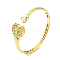 Bracelet en laiton plaqué en forme de crémaillère&nbsp;BJEW-M298-09G