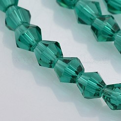 Chapelets de perles en verre à facettes bicone&nbsp;X-EGLA-P017-4mm-09