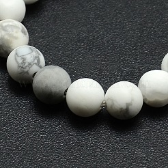 Matt howlite runde Perle Stränge&nbsp;G-M064-8mm-12