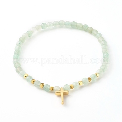 Bracelets à breloques extensibles en pierres précieuses naturelles mélangées&nbsp;BJEW-JB06253