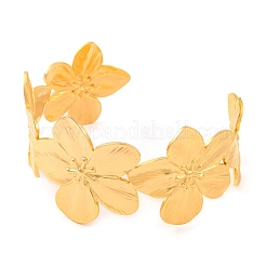 Bracelets manchettes ouverts en acier inoxydable 304 pour femmes&nbsp;LS-BJEW-G711-01D-G