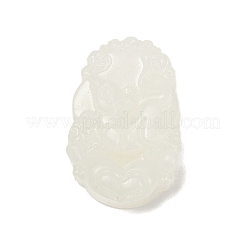 Colgantes tallados de jade blanco natural&nbsp;G-S384-01A
