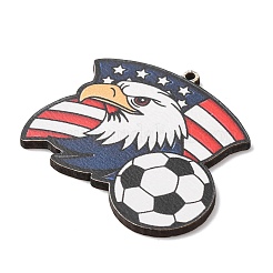 Ciondoli in legno stampati a tema football americano&nbsp;WOOD-B012-02D