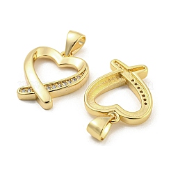 Pendentifs en laiton zircon cubique transparent&nbsp;ZIRC-P113-07F-G