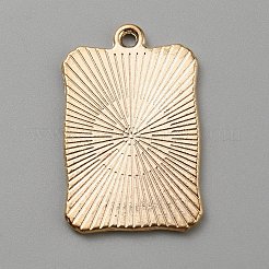 Pendentifs d'émail en alliage&nbsp;LS-ENAM-WH0064-24I