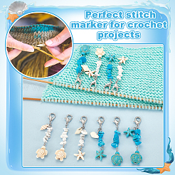 4 set di 2 decorazioni pendenti in vetro di stile&nbsp;HJEW-GA0001-50