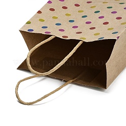 Sacs cadeaux en papier kraft imprimés aux couleurs de l'arc-en-ciel&nbsp;ABAG-K005-01C