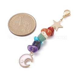 Décorations de pendentif en émail en alliage de lune&nbsp;HJEW-JM01276-04