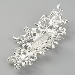 Brautblumenperlen-Strasslegierungs-Haarkämme&nbsp;MRMJ-WH0077-061S