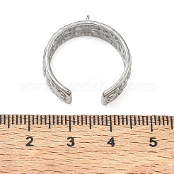 Componenti per anelli da dito in acciaio inossidabile 304 a forma di fiore&nbsp;SA-CBA45D5-17P