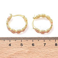 Messing-Emaille-Creolen für Frauen&nbsp;EJEW-A167-27A-02