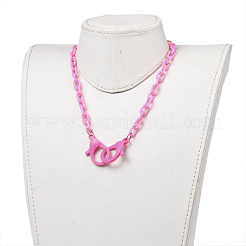 Personalisierte abs kunststoff kabelkette halsketten&nbsp;NJEW-JN02849-02
