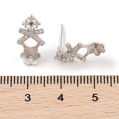 925 risultati di montature per orecchini in argento sterling con micro pavè di zirconi cubici&nbsp;STER-B003-16P