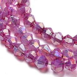 Fili di perle di vetro trasparenti con vernice da forno&nbsp;DGLA-F002-04