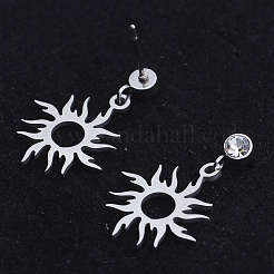 Boucles d'oreilles pendantes en acier inoxydable 201&nbsp;EJEW-T008-JN755