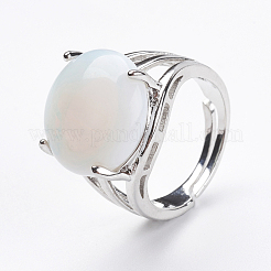 Anneaux réglables en opalite&nbsp;RJEW-F075-01P