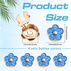 6 bouton de manchette en alliage de zinc&nbsp;BUTT-ME0001-50B-03