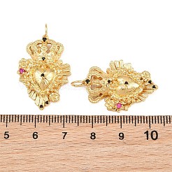 Ciondoli in ottone con micro pavé di orchidee con zirconi cubici&nbsp;CU-CBA7E9C-09B-G
