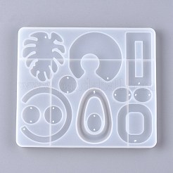 Ciondolo di forma mista e maglie stampi in silicone&nbsp;X-DIY-K031-07