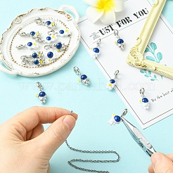 16 Stück 4 Stile Spray bedruckte Legierung europäischen baumeln Charms&nbsp;FIND-CJ0005-53