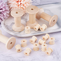 250 Stück 2 Arten leere Holzspulen&nbsp;WOOD-TA0001-58