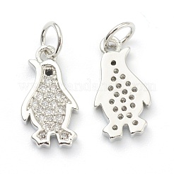 Messing klare Zirkonia Charms&nbsp;ZIRC-B010-06P