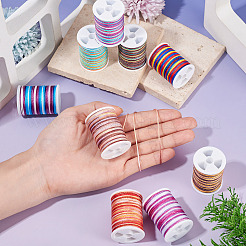 9 rollo de hilo de poliéster teñido en segmentos de 9 colores&nbsp;NWIR-TA0001-37B