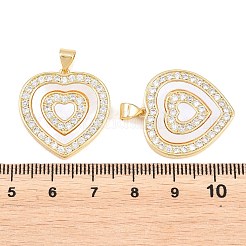 Pendenti in ottone con micro pavé di zirconi trasparenti per San Valentino&nbsp;ZIRC-F148-12A-G