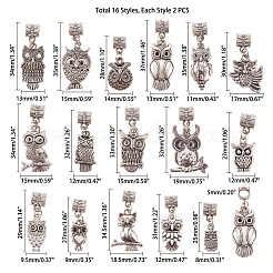 Tibetische Legierung europäische baumelnde Charms&nbsp;PALLOY-PH0005-84AS